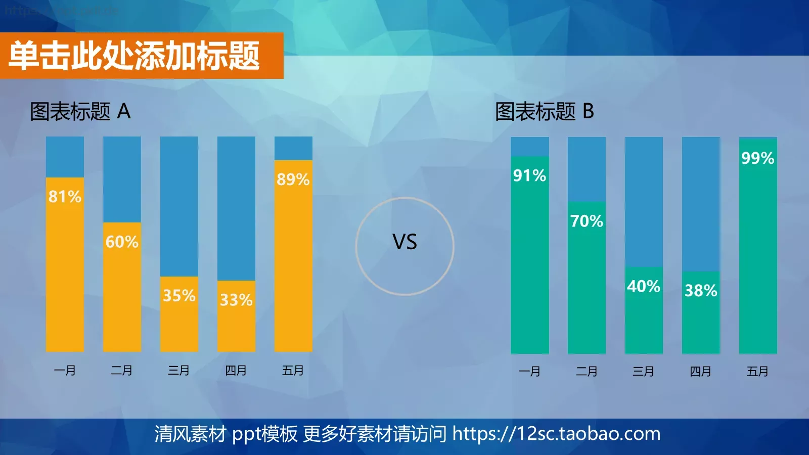 扁平商务工作汇报PPT模板 第 9 页预览图