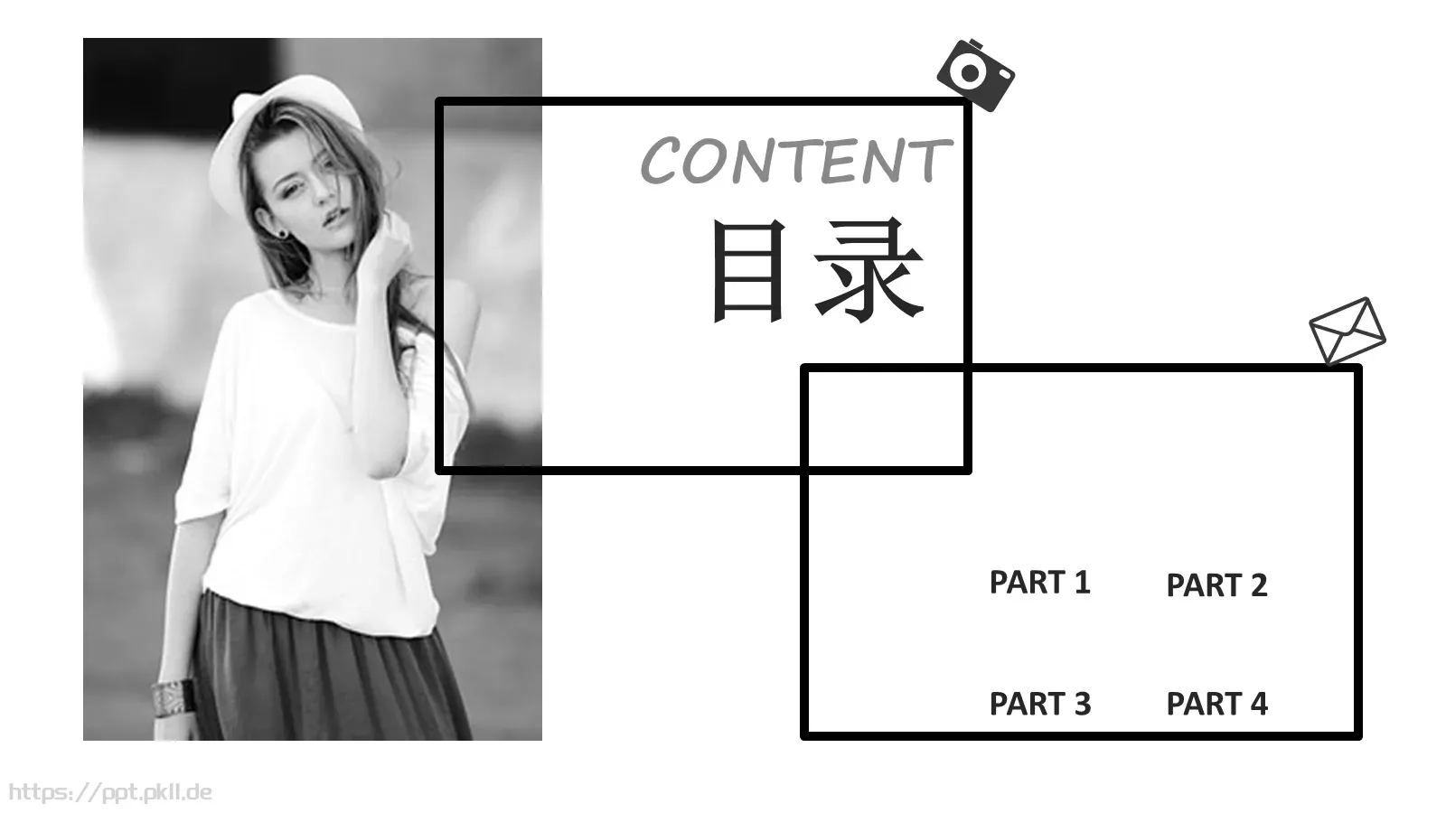 黑白欧美商务汇报PPT模板 第 3 页缩略图