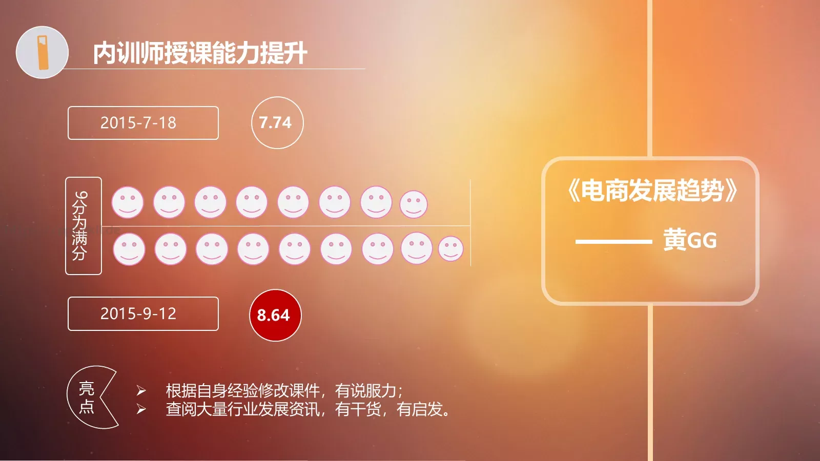 月份培训数据分析PPT模板 第 3 页缩略图