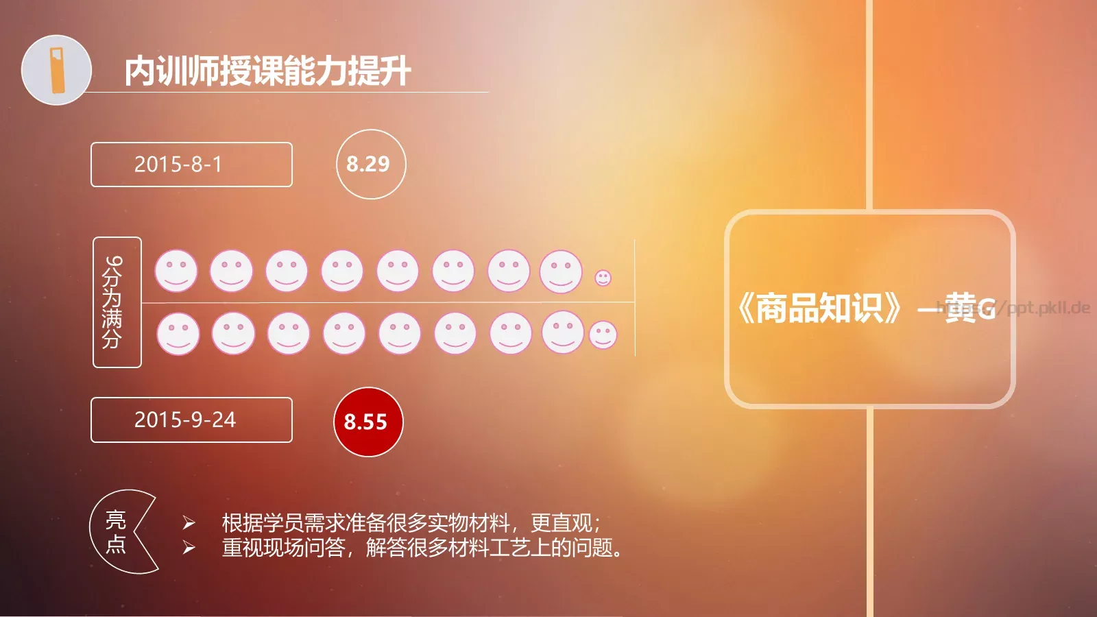 月份培训数据分析PPT模板 第 5 页预览图