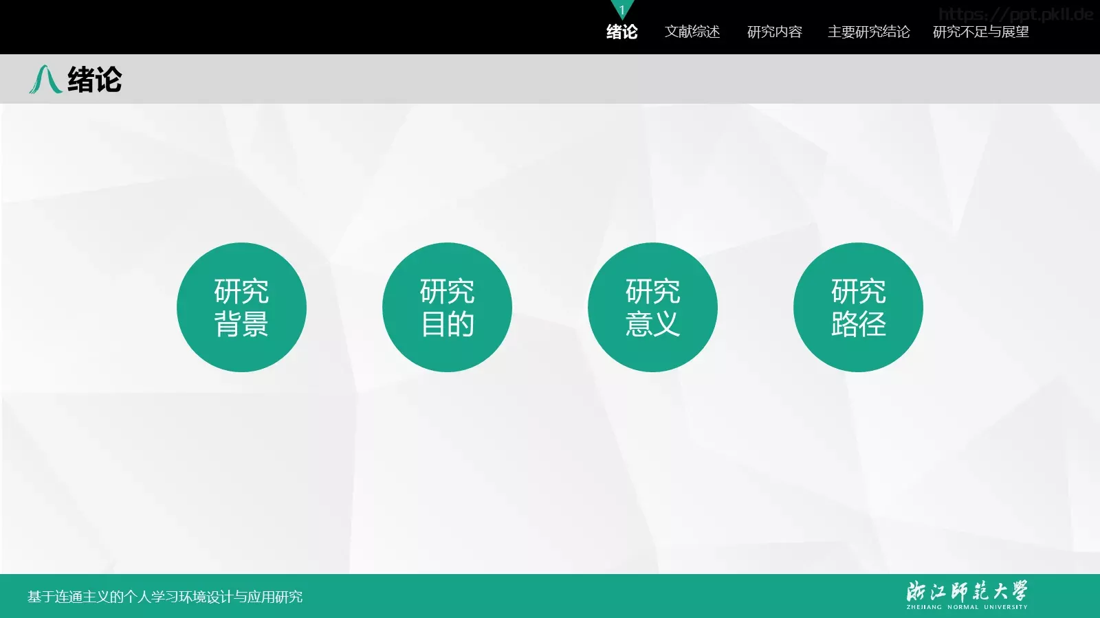 基于连通主义的毕业答辩PPT模板 第 4 页缩略图