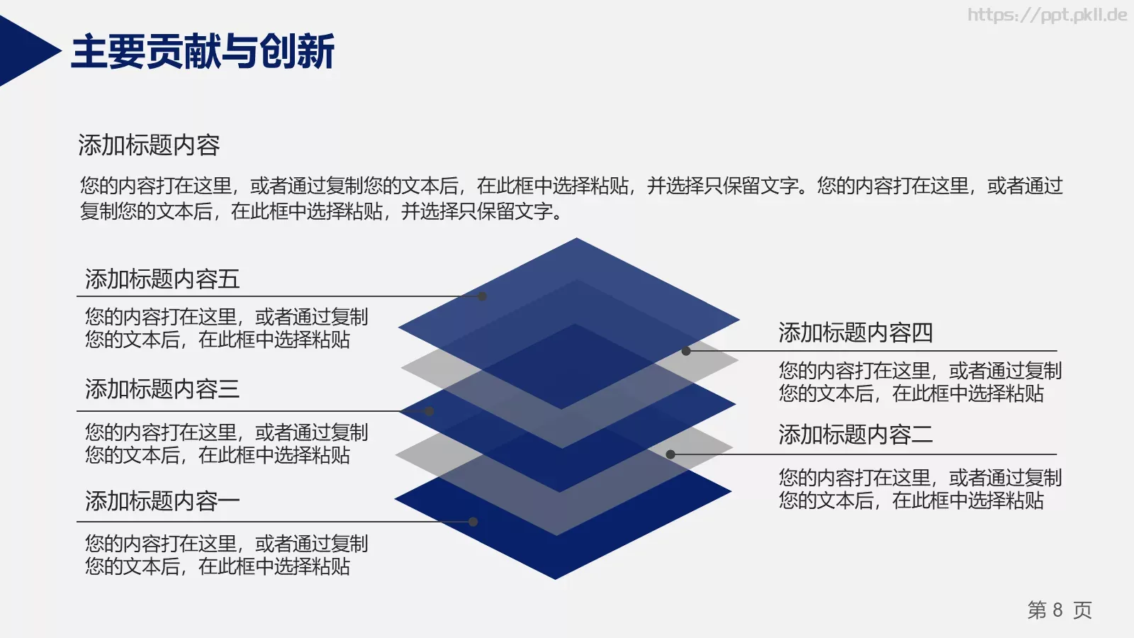 答辩材料PPT模板 第 8 页预览图