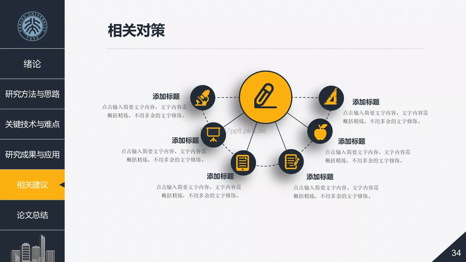 建筑系毕业论文答辩PPT模板 第 34 页预览图