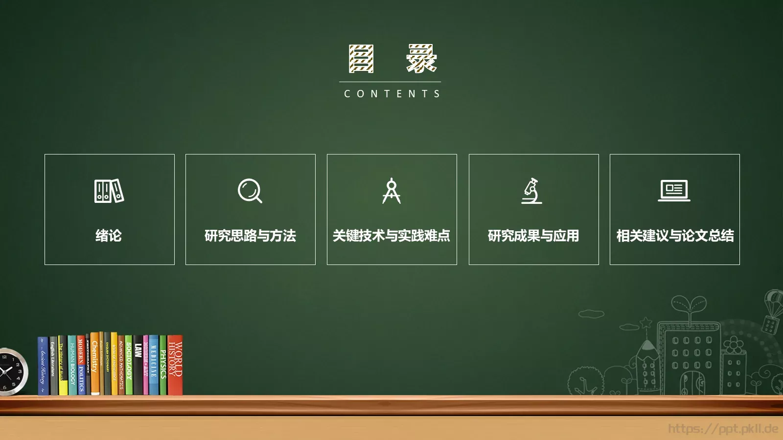 创意黑板毕业答辩PPT模板 第 2 页缩略图