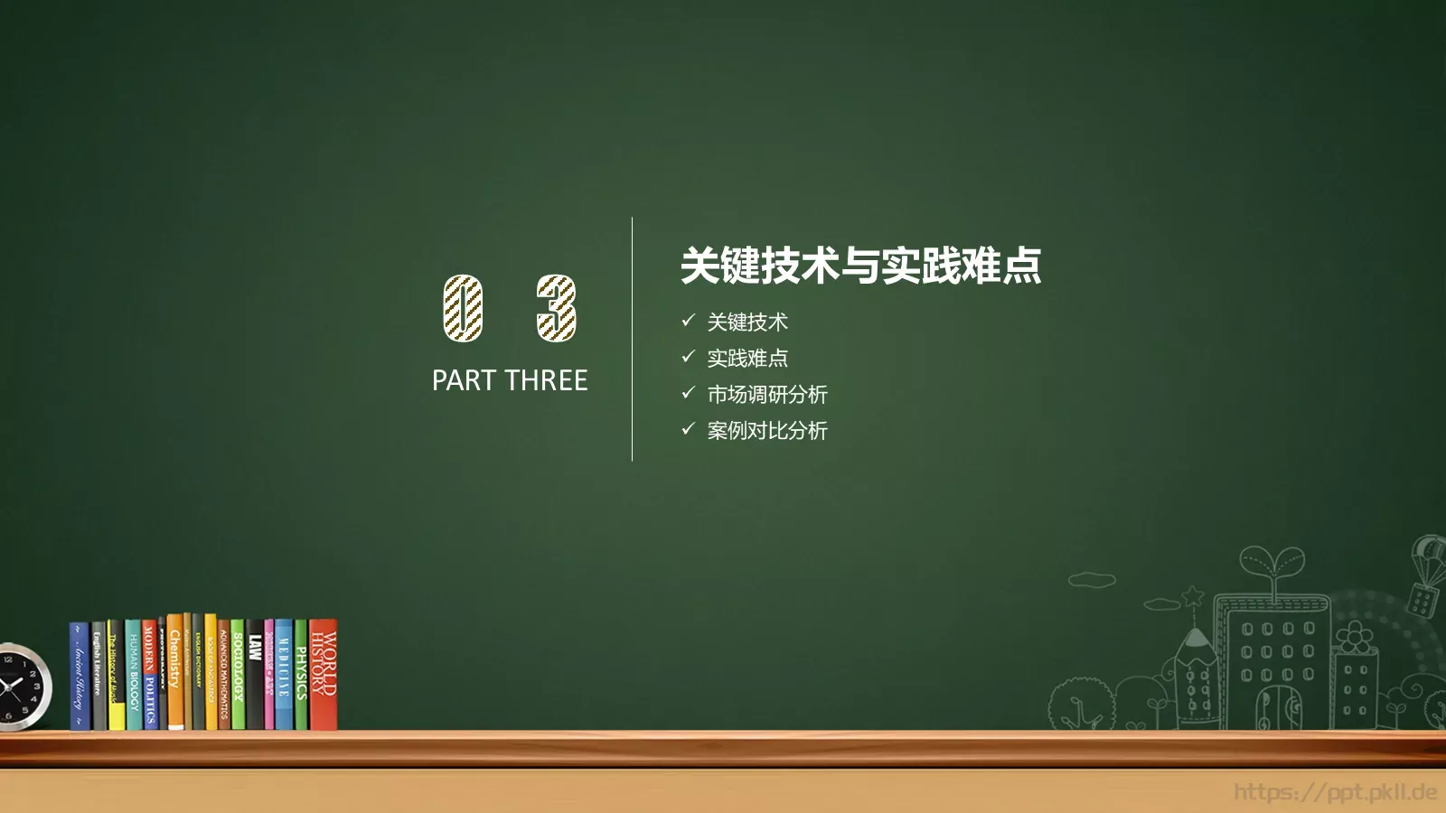 创意黑板毕业答辩PPT模板 第 15 页预览图
