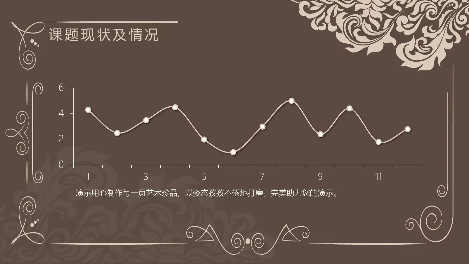 古典花纹毕业答辩模板 第 9 页预览图