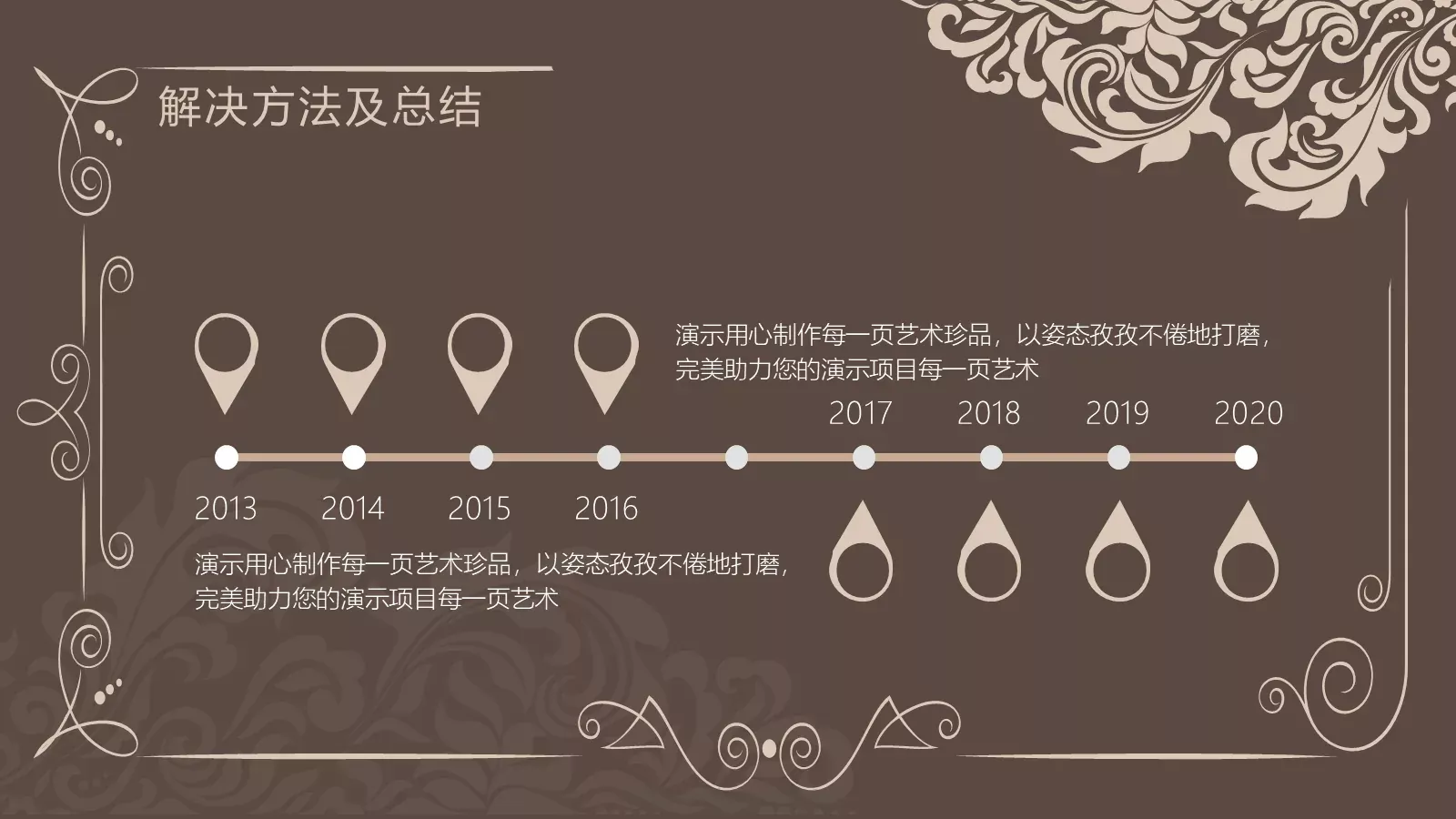 古典花纹毕业答辩模板 第 16 页预览图
