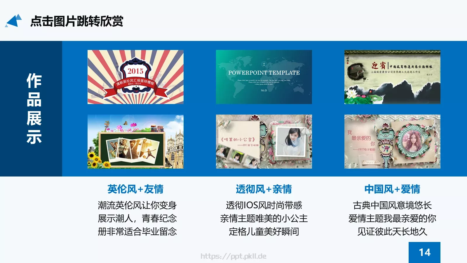 蓝色扁平化学术答辩PPT模板 第 14 页预览图