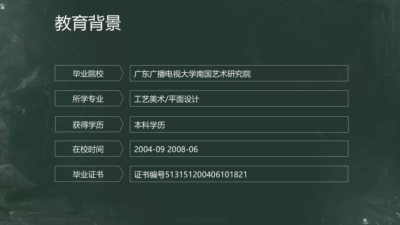 平面设计应聘简历PPT模板 第 5 页预览图