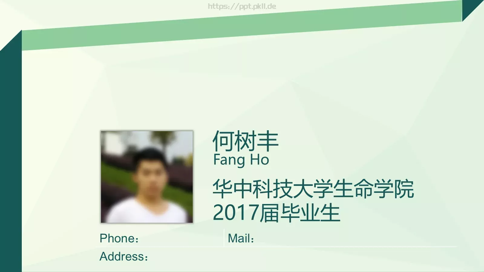 个人简历PPT模板 第 4 页缩略图