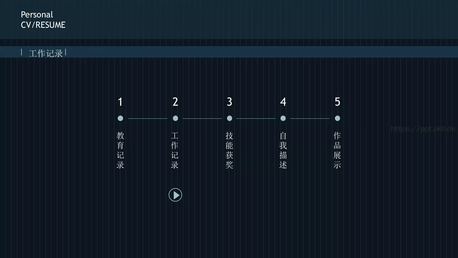 竞聘简历PPT模板 第 5 页预览图