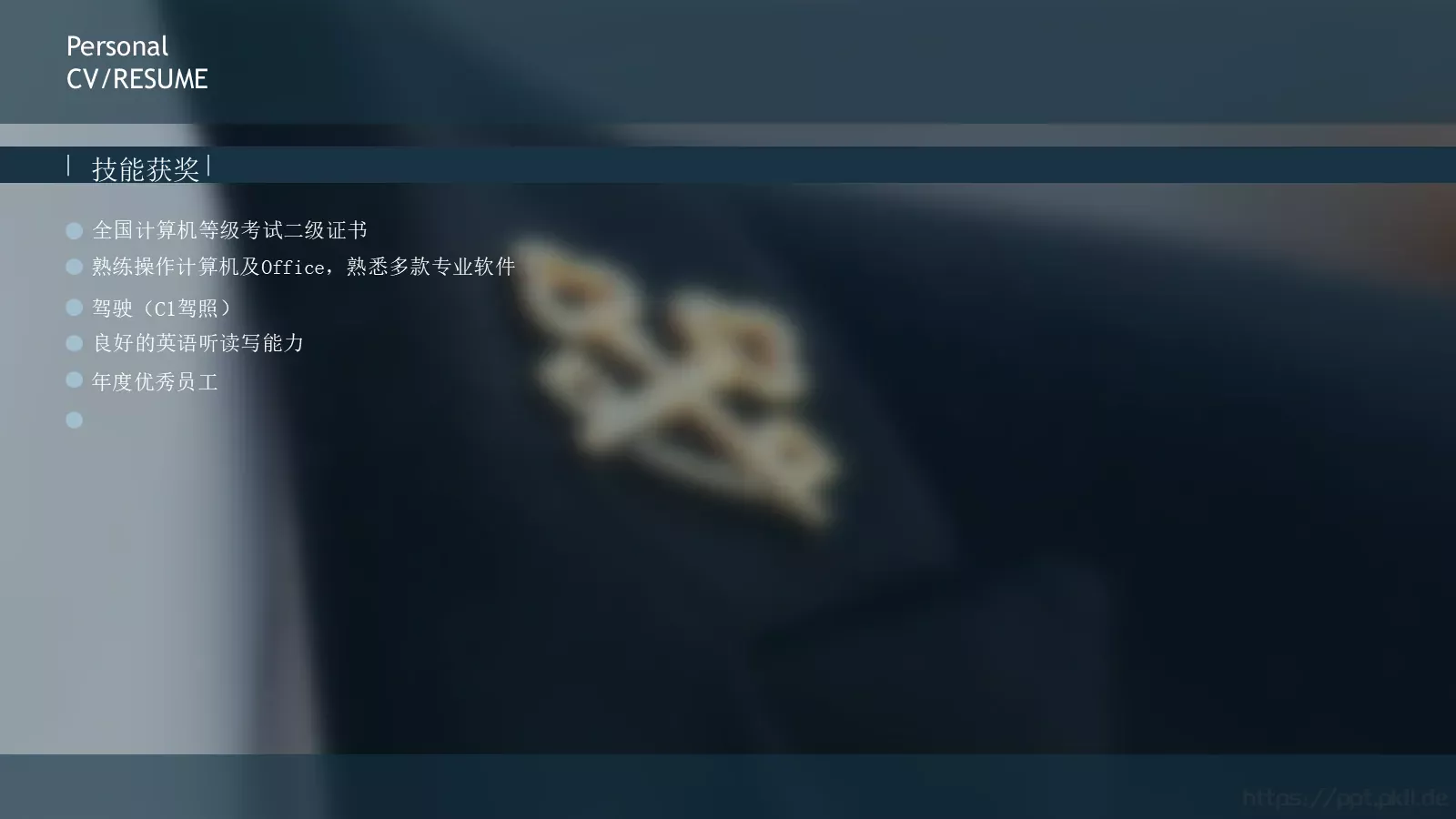 竞聘简历PPT模板 第 9 页预览图