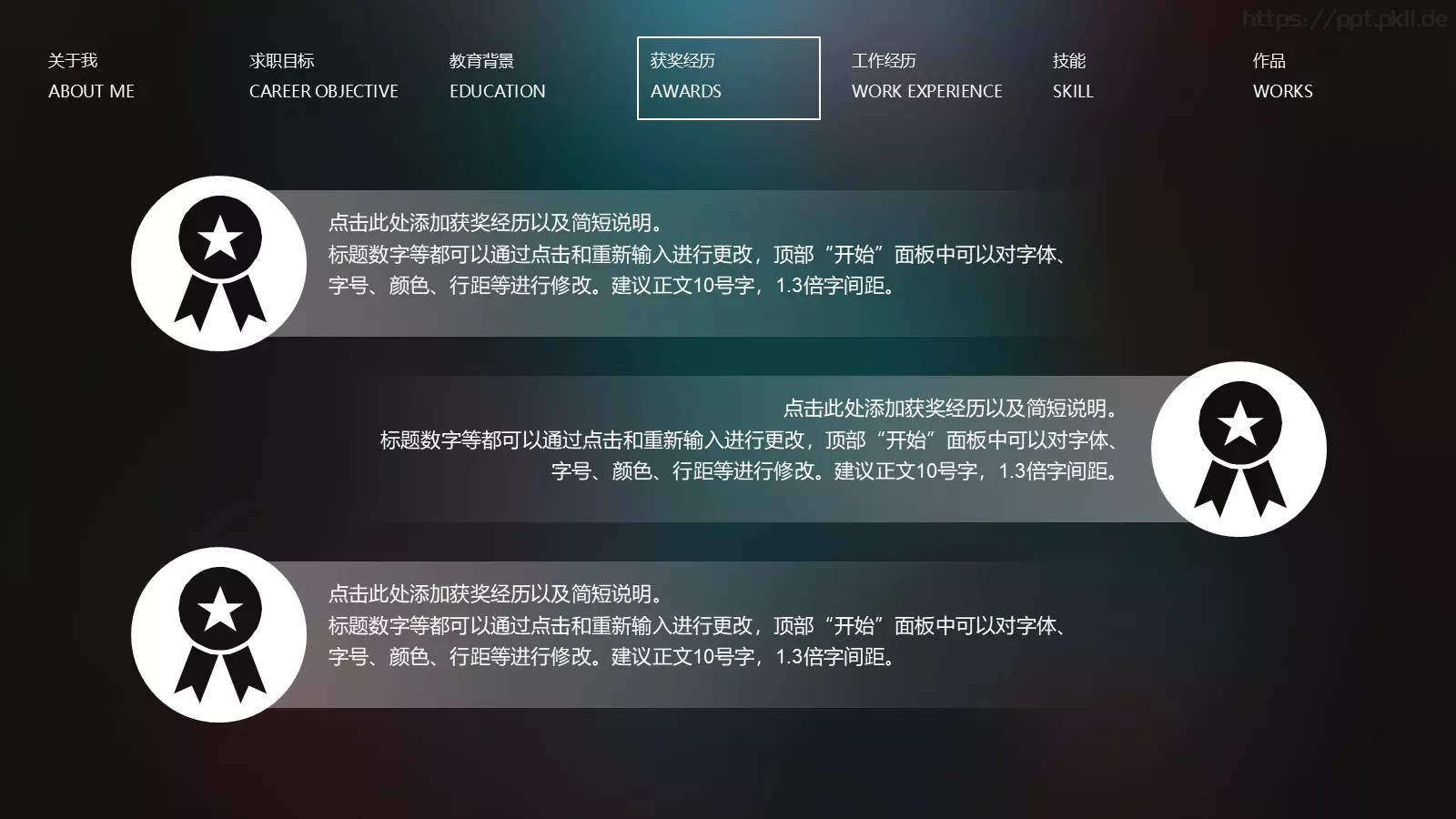 竞聘简历PPT模板 第 5 页预览图
