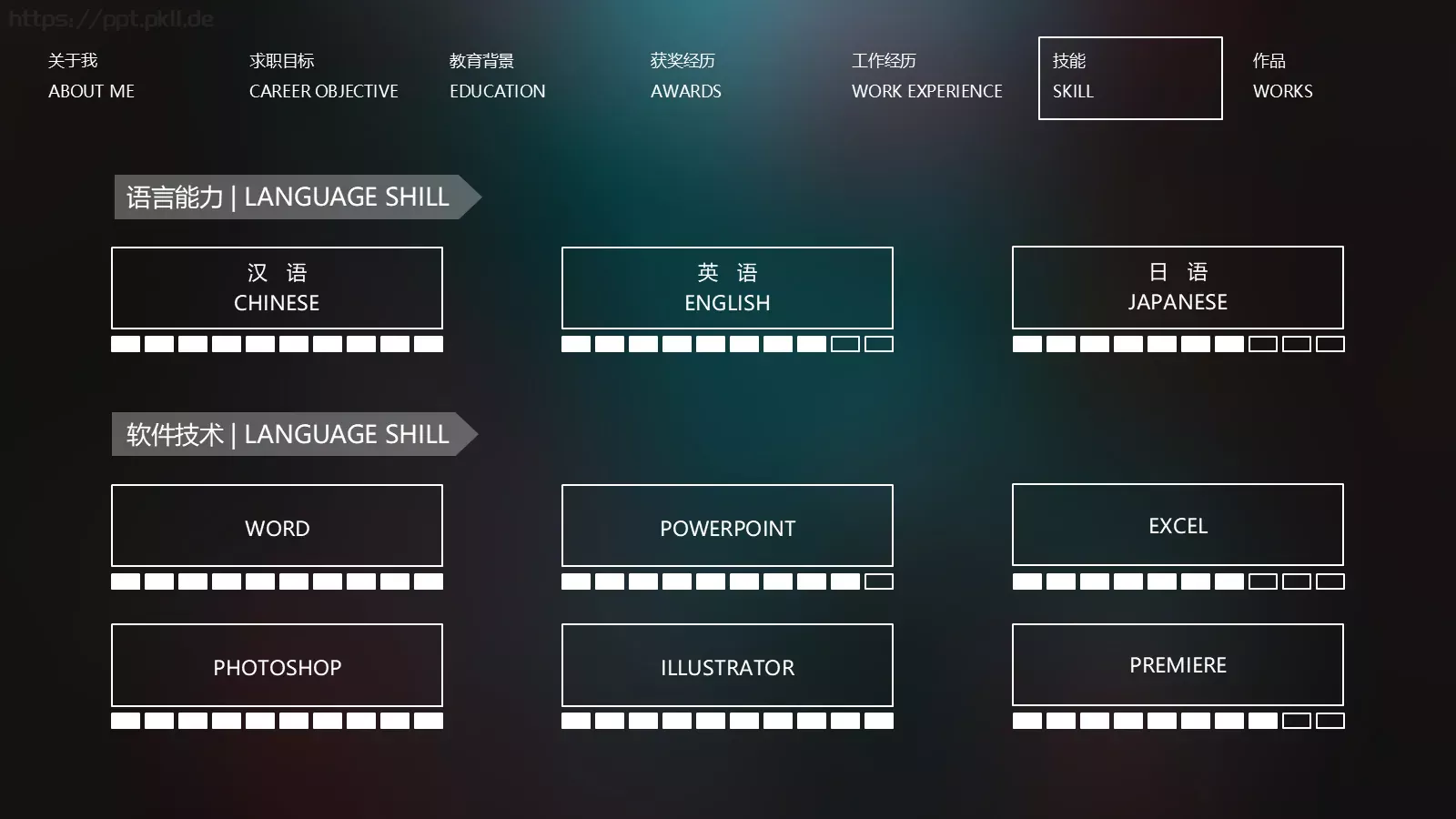 竞聘简历PPT模板 第 7 页预览图