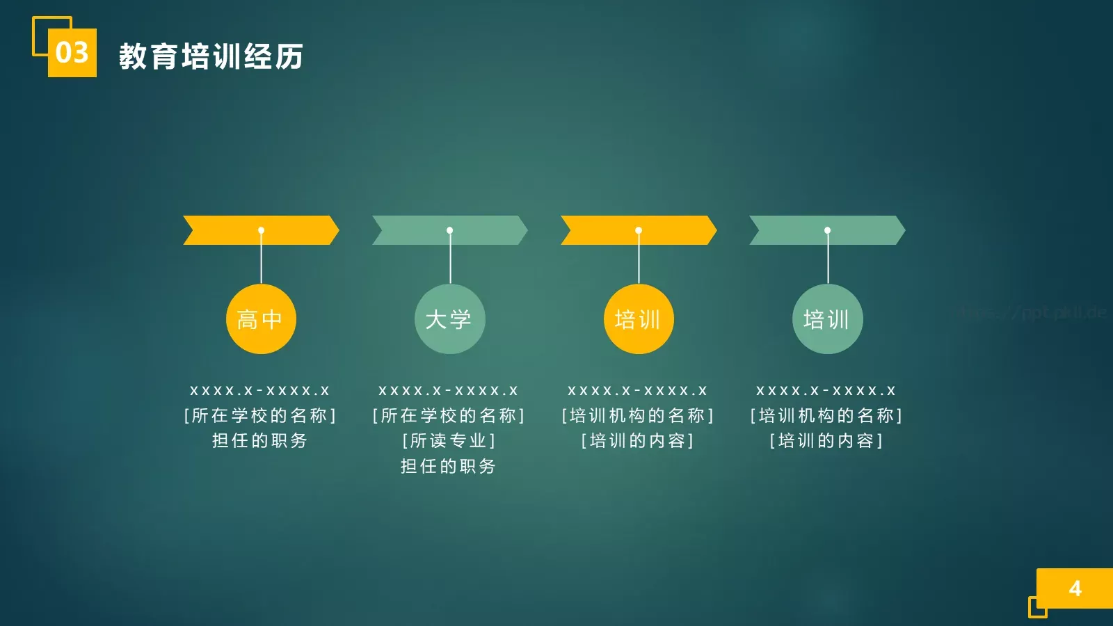 竞聘简历点石PPT模板 第 5 页预览图