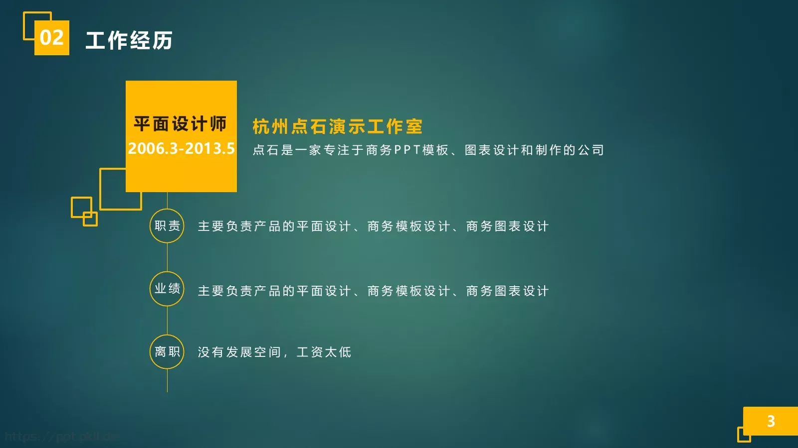 竞聘简历点石PPT模板 第 4 页缩略图