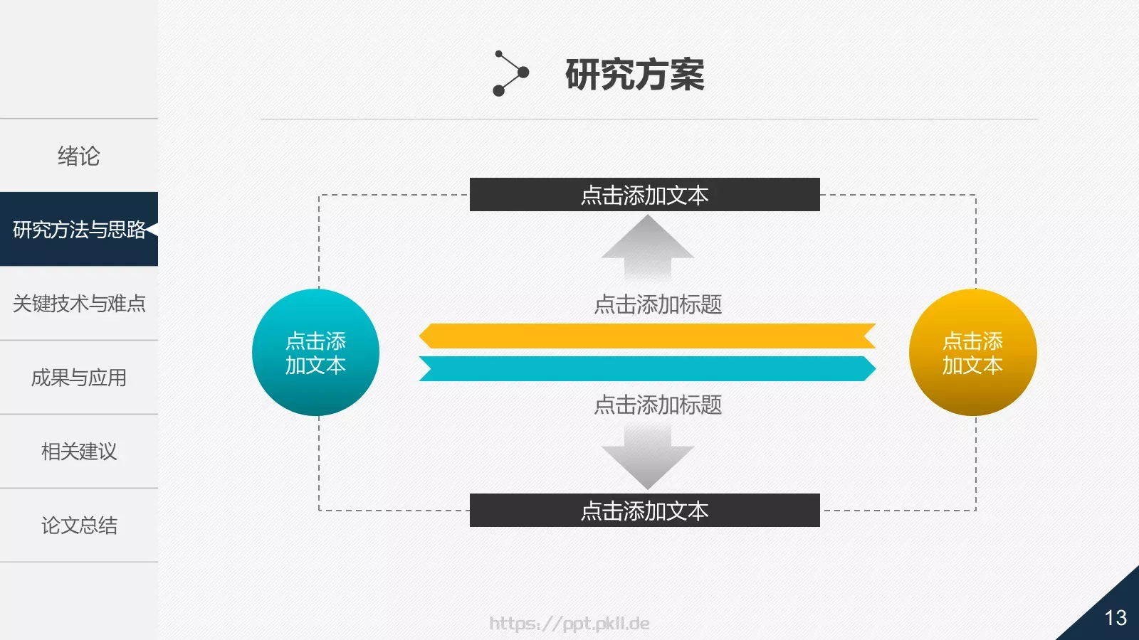 论文答辩PPT模板 第 13 页预览图