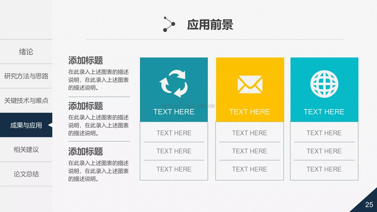 论文答辩PPT模板 第 25 页预览图