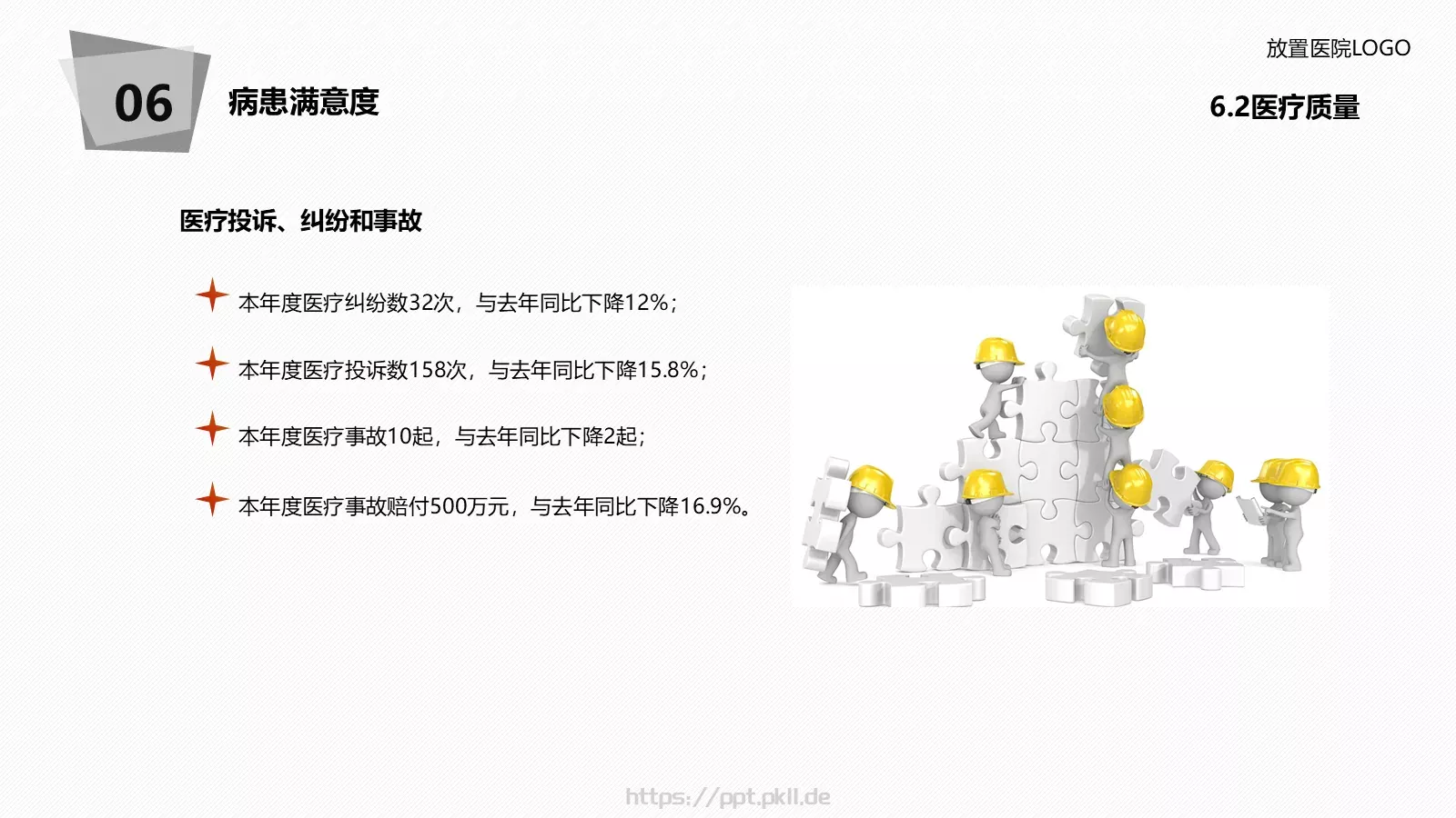 医院年度工作总结报告PPT模板 第 61 页预览图