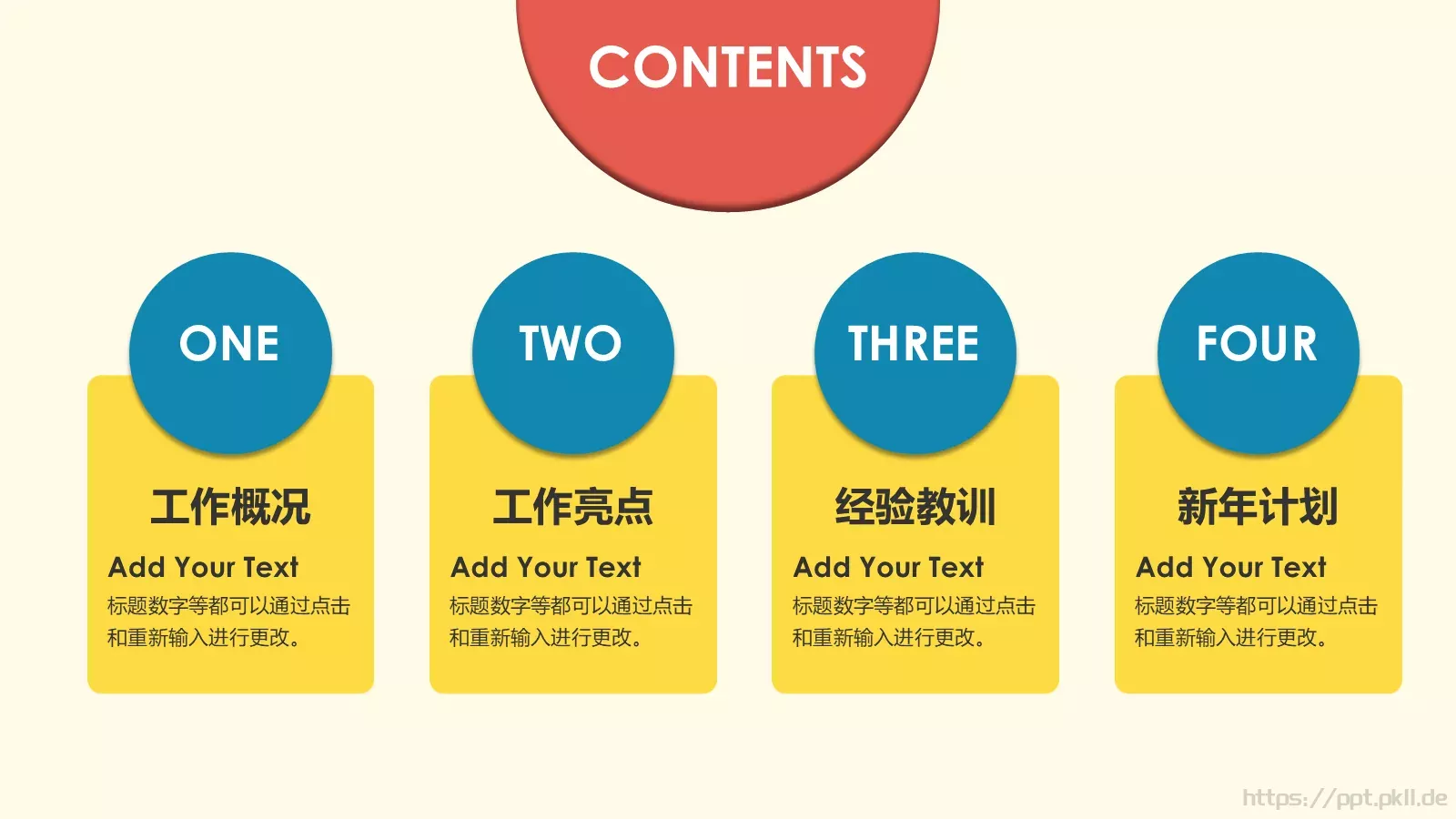 年终工作总结PPT模板 第 2 页缩略图