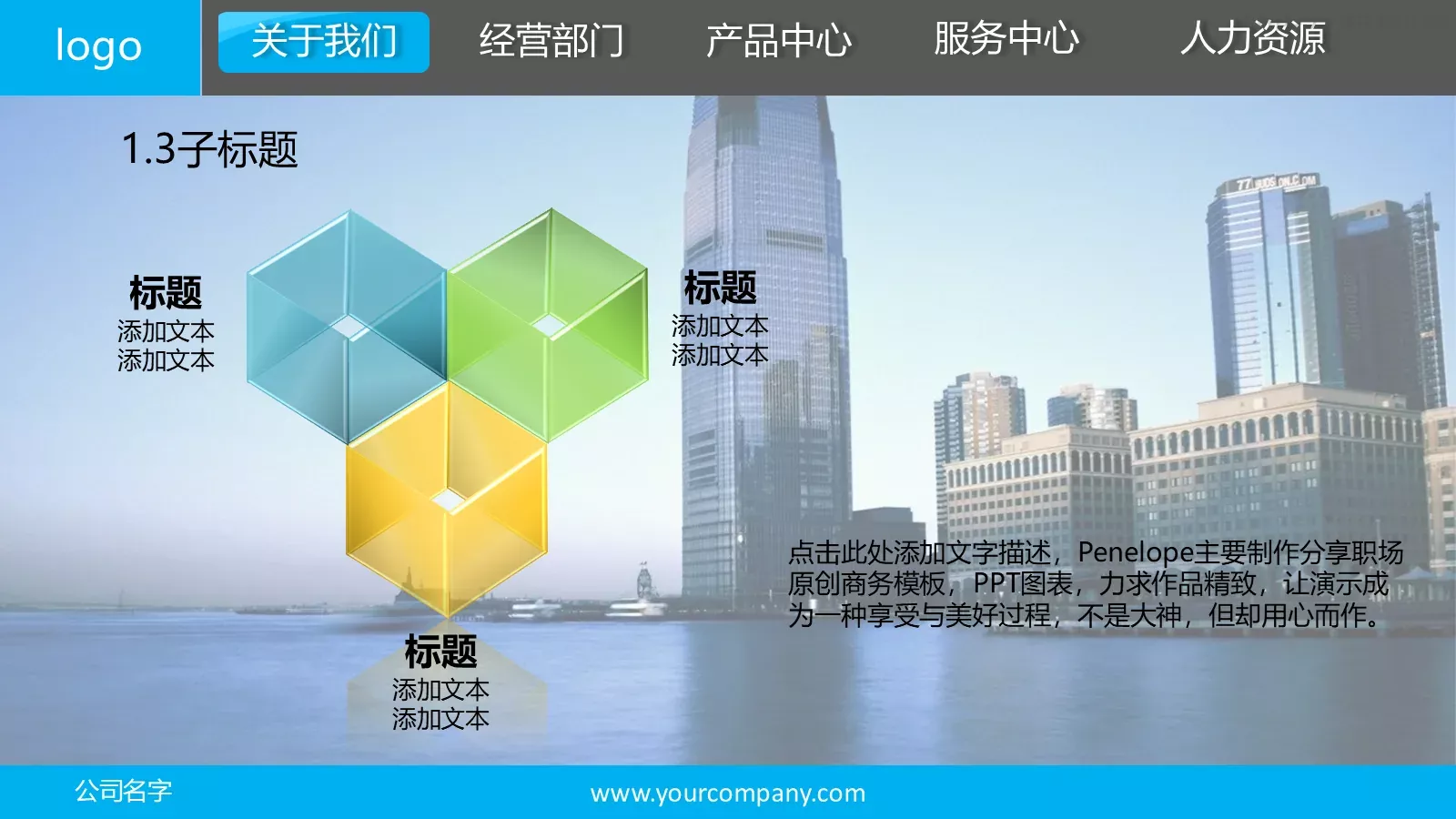 上海某公司介绍宣传PPT模板 第 5 页预览图