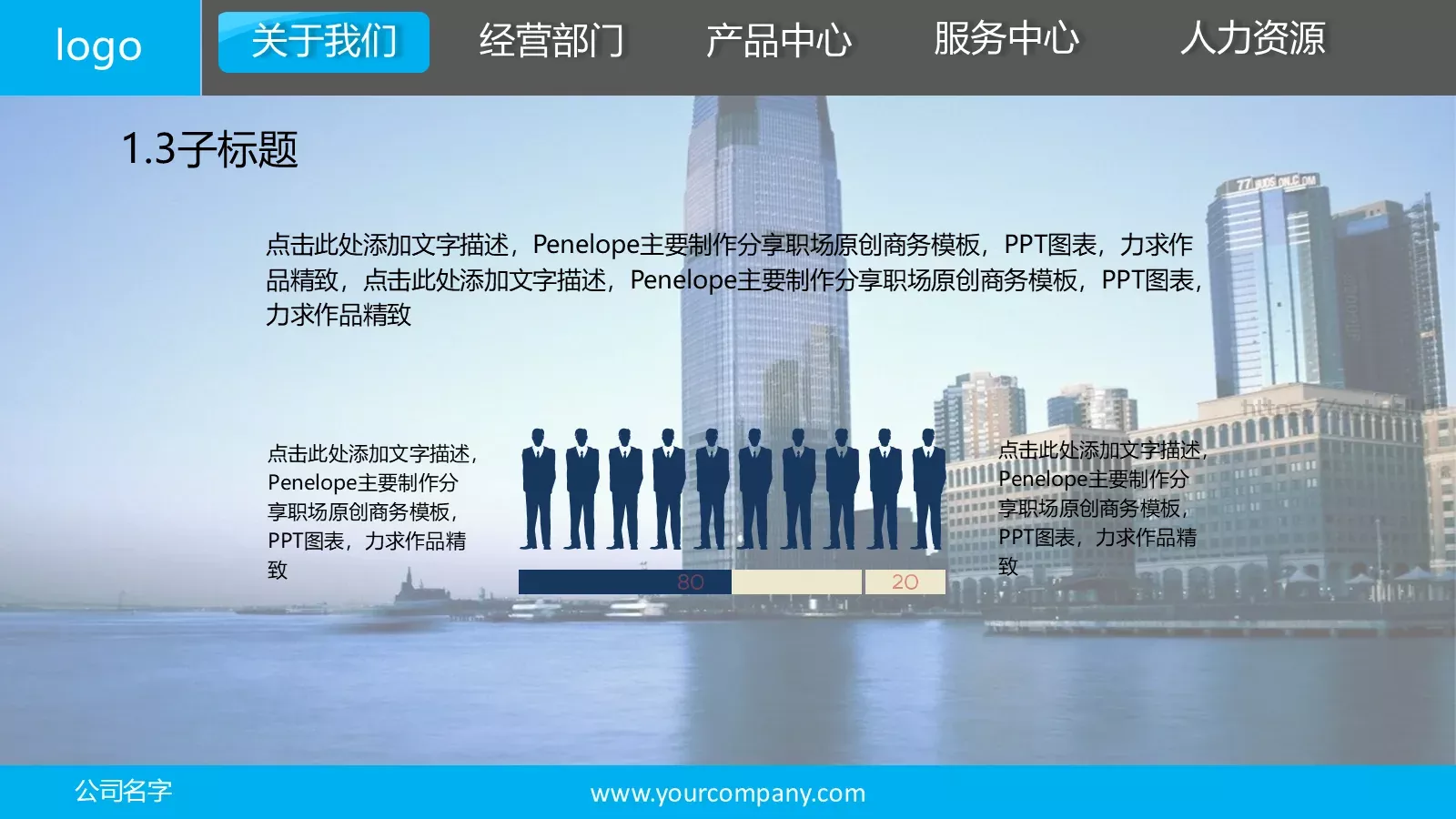 上海某公司介绍宣传PPT模板 第 6 页预览图