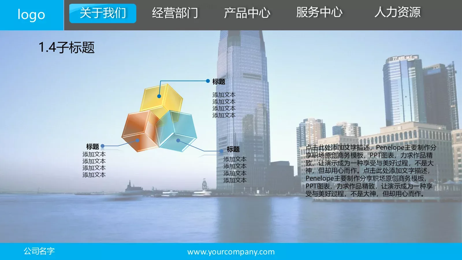 上海某公司介绍宣传PPT模板 第 7 页预览图