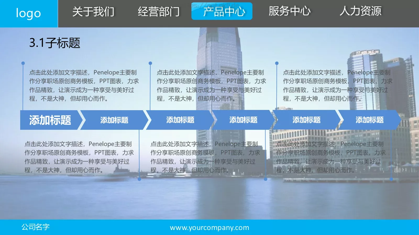上海某公司介绍宣传PPT模板 第 17 页预览图