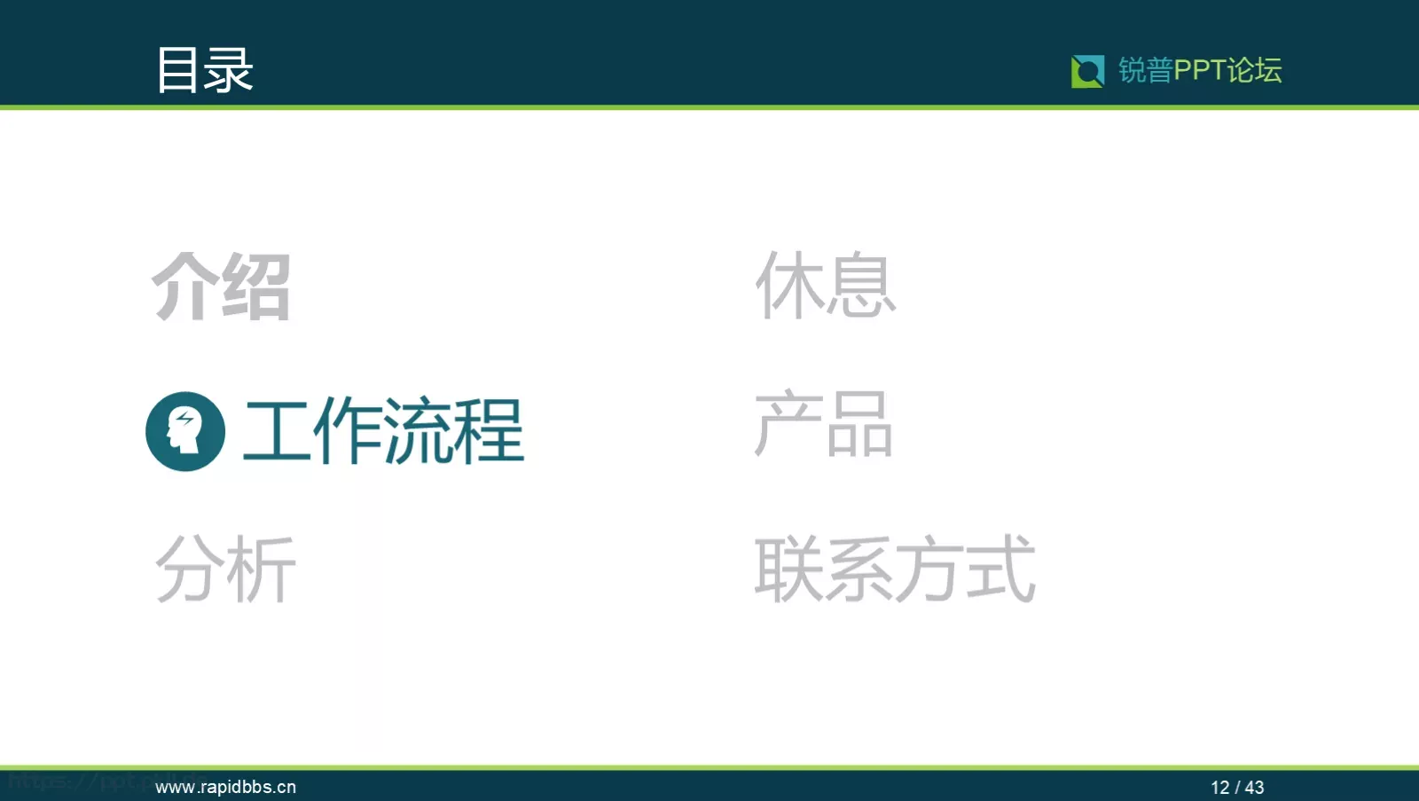 企业宣传锐普PPT模板 第 12 页预览图
