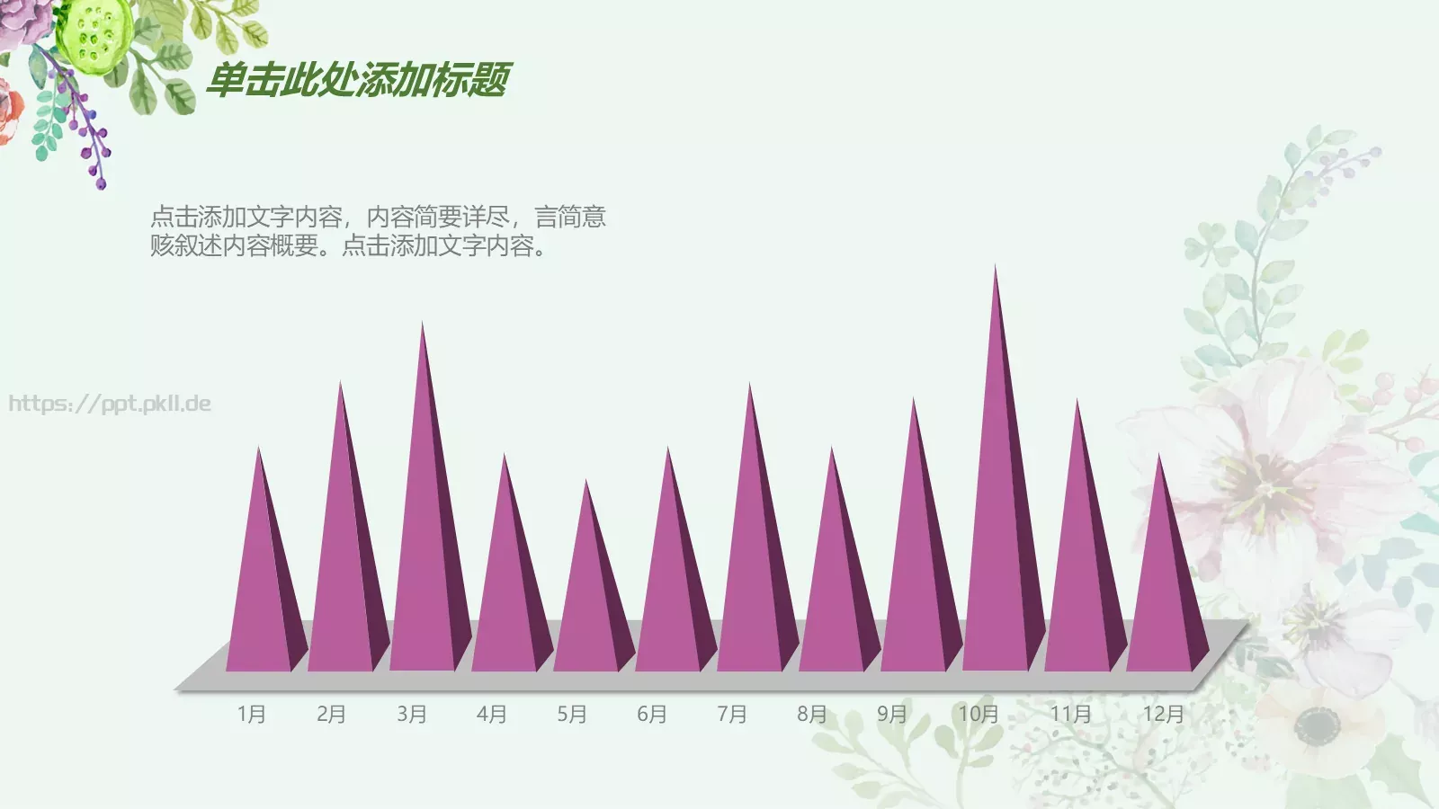 手绘花朵总结报告PPT模板 第 33 页预览图