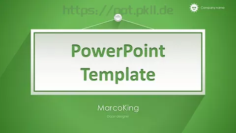 扁平绿色通用文字PPT模板 缩略图