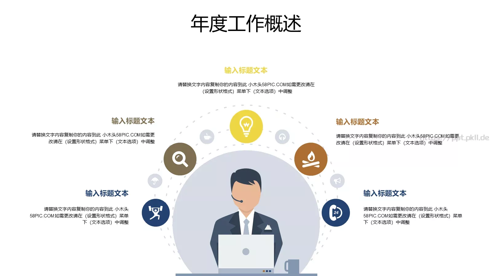 简约工作汇报PPT模板 第 10 页预览图