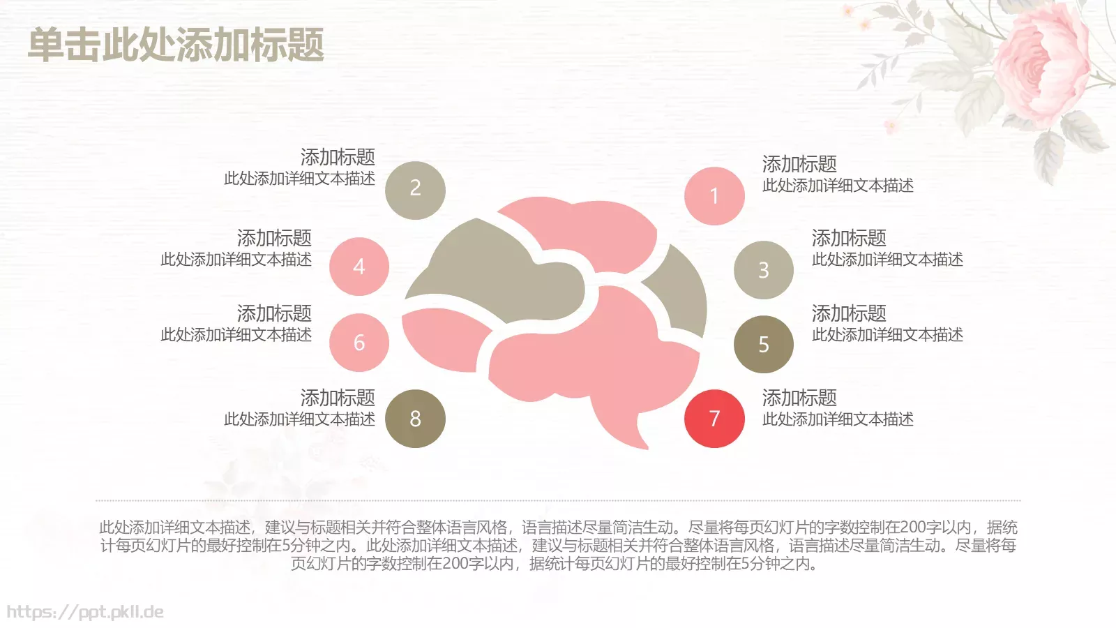 唯美手绘花朵工作计划PPT模板 第 31 页预览图