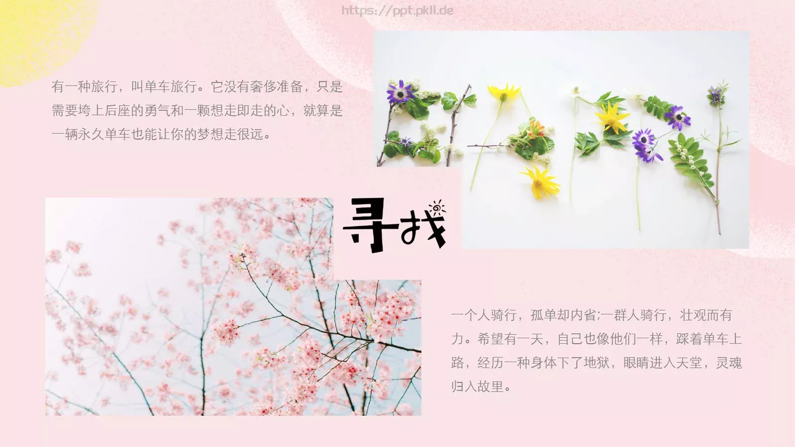 毕业季我们一起去浪迹天涯PPT模板 第 7 页预览图