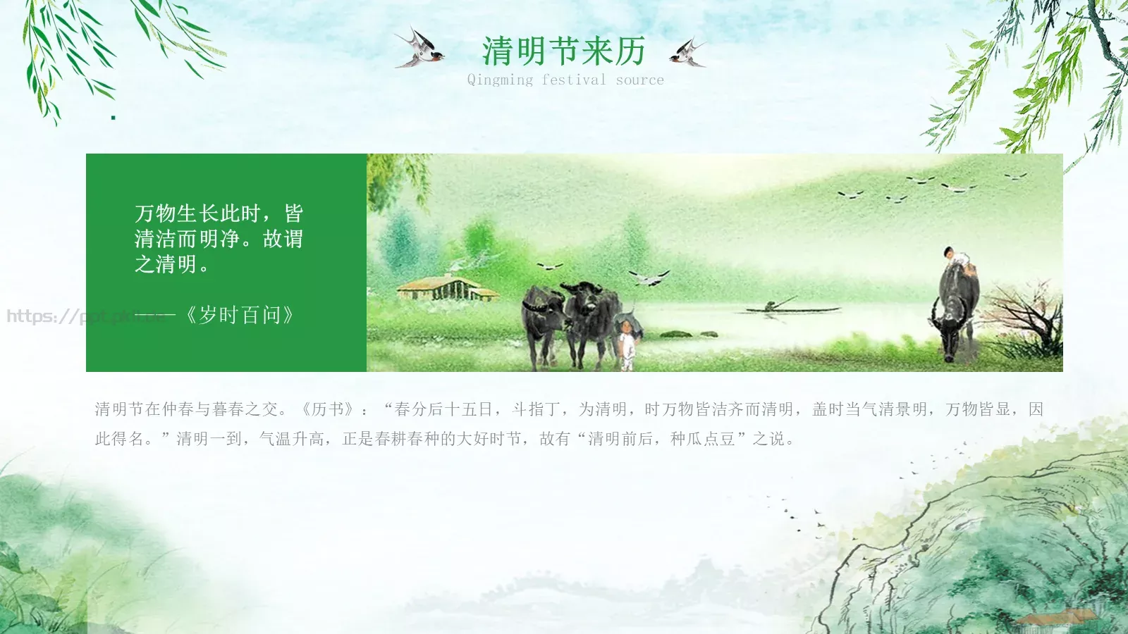 清明节51成品PPT模板 第 5 页预览图