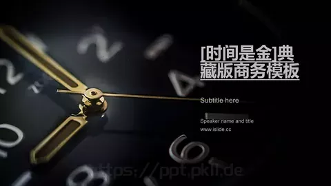 时间是金商务汇报PPT模板 缩略图