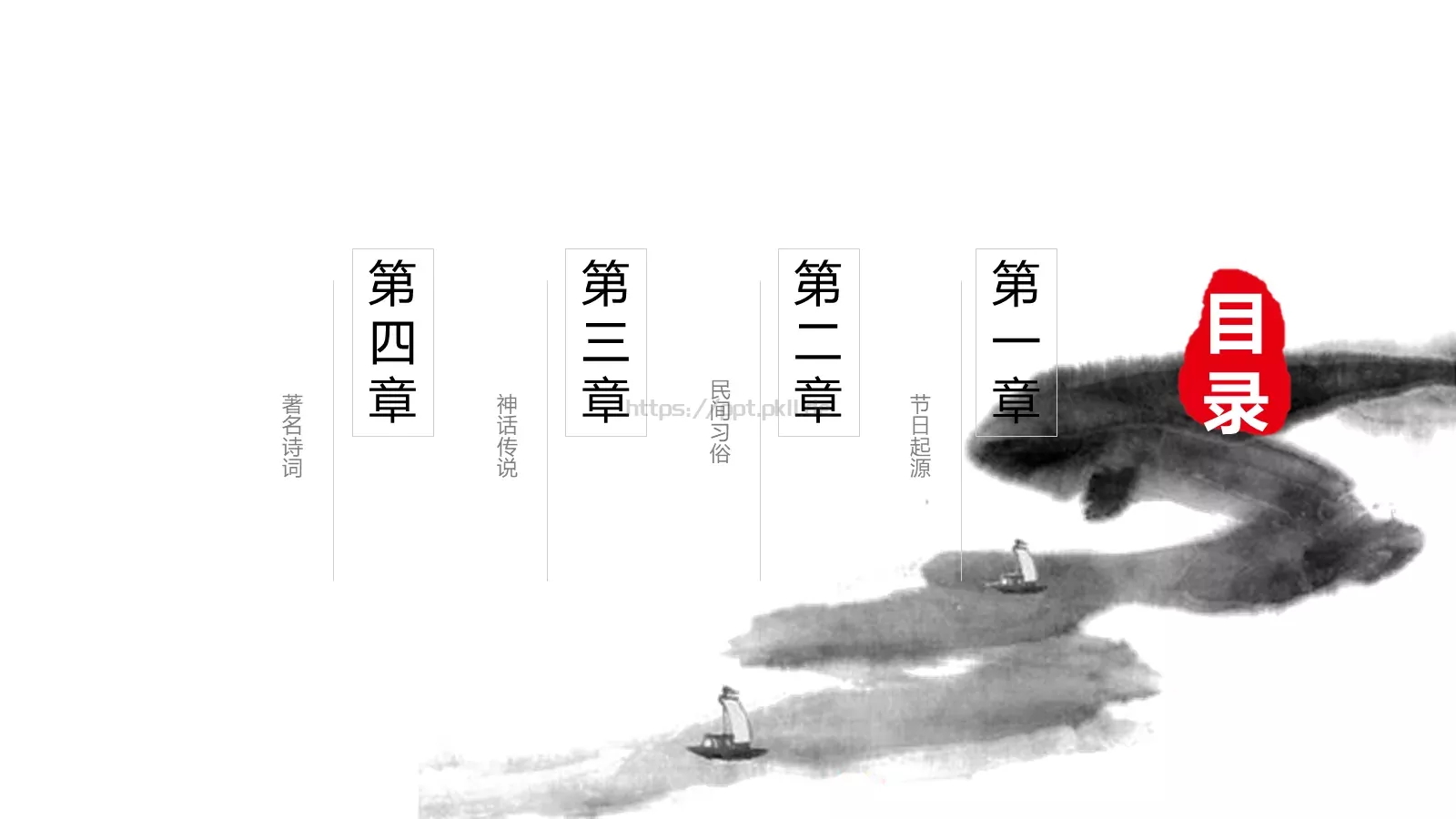 中国风古风通用PPT模板 第 2 页缩略图