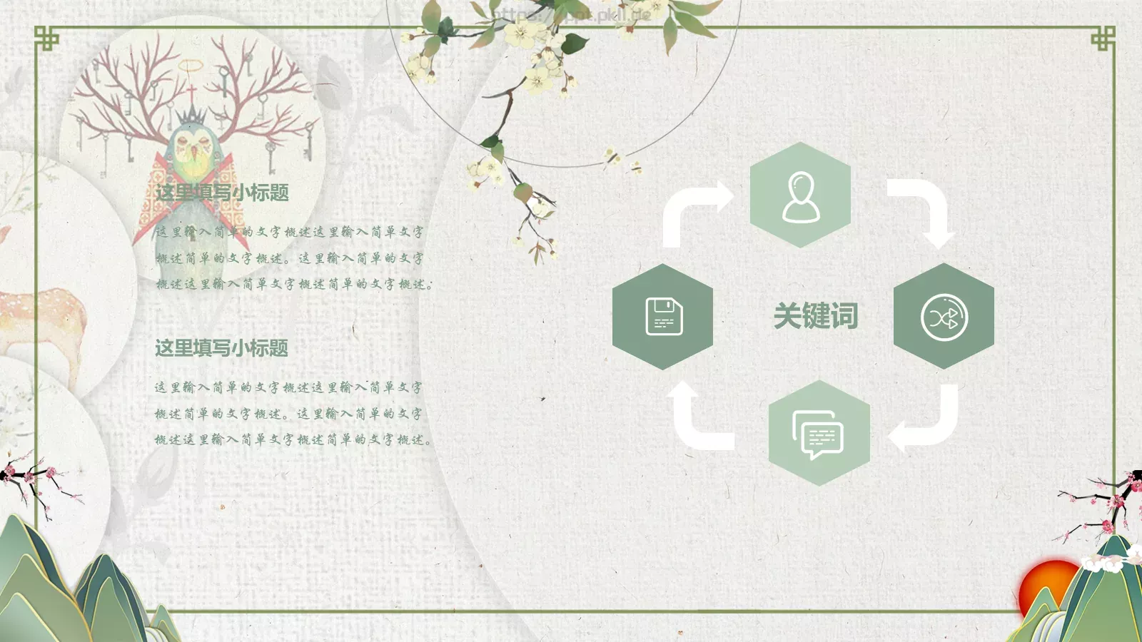 中国风古典汇报PPT模板 第 6 页预览图