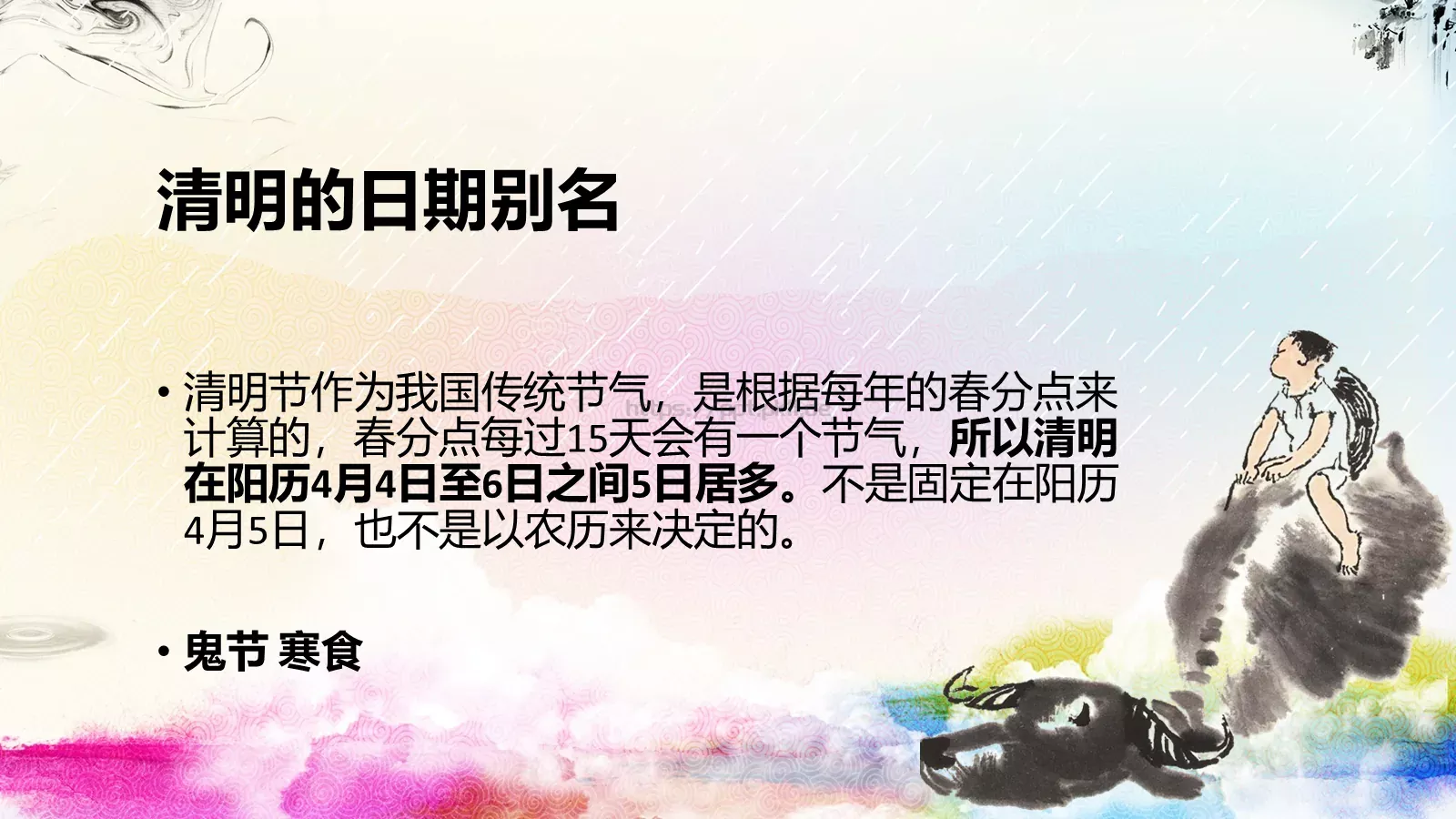 清明节主题汇报PPT模板 第 4 页缩略图