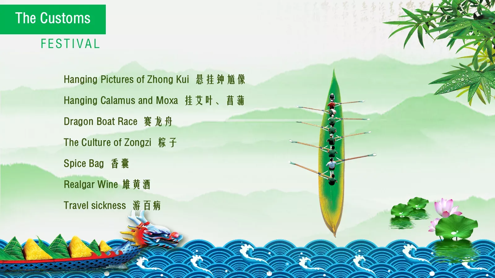 中国传统节日端午节英文介绍PPT模板 第 9 页预览图