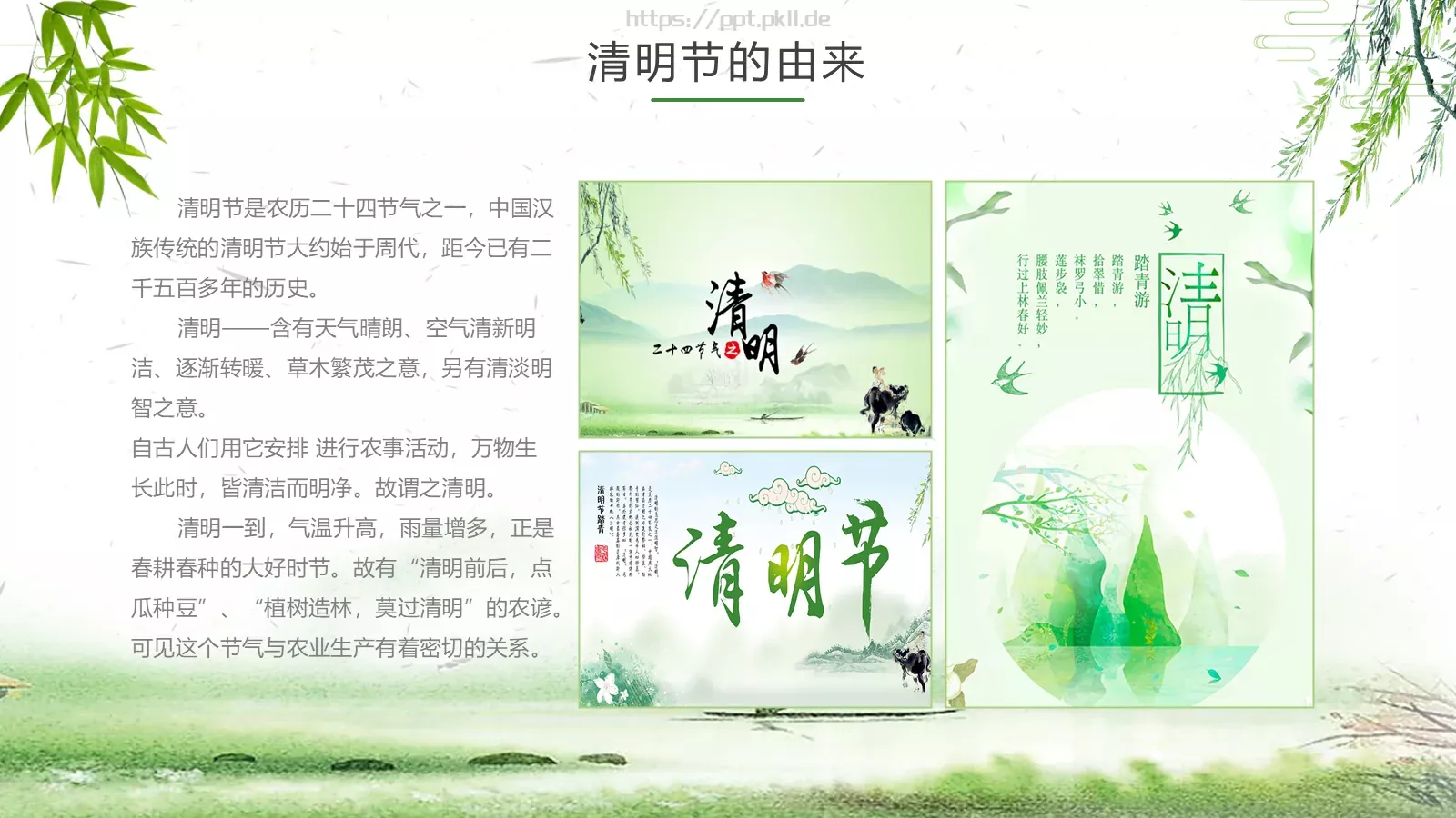 清明节主题PPT模板 第 7 页预览图