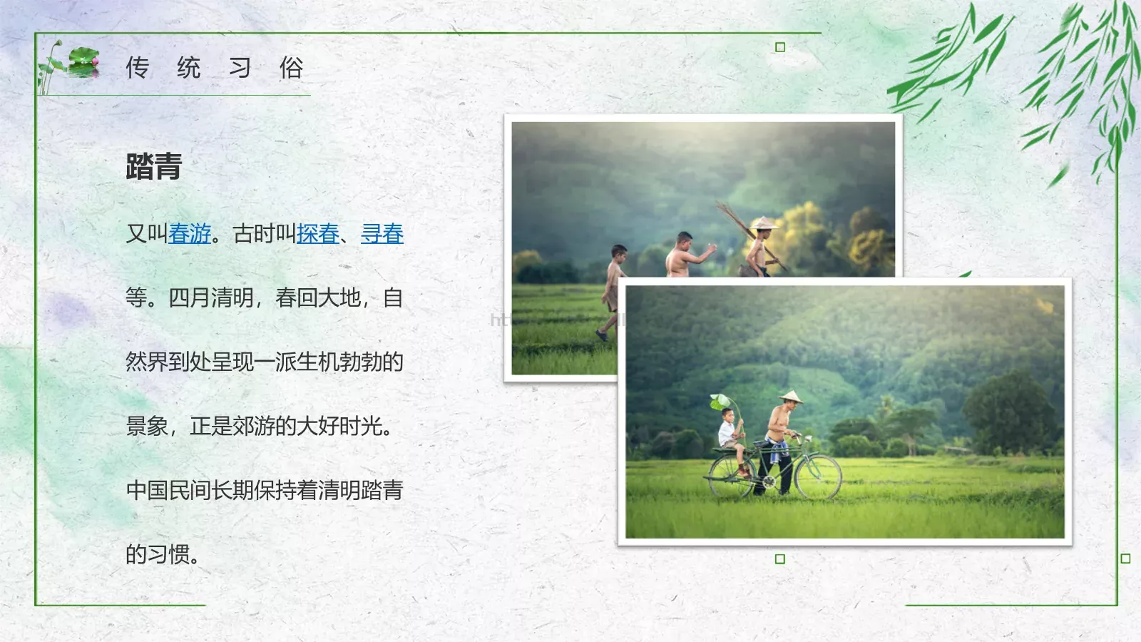 清明节PPT模板 第 11 页预览图