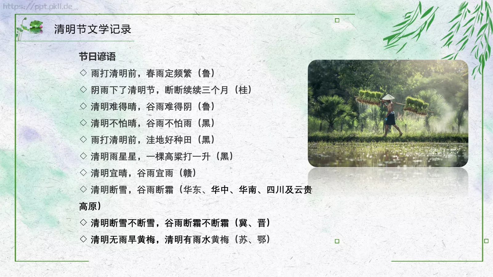 清明节PPT模板 第 23 页预览图