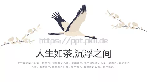沉浮之间中国风古典通用PPT模板 缩略图