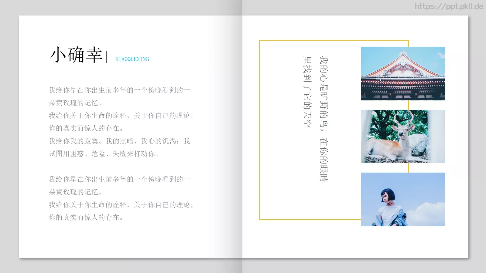 日系小清新画册PPT模板 第 5 页预览图