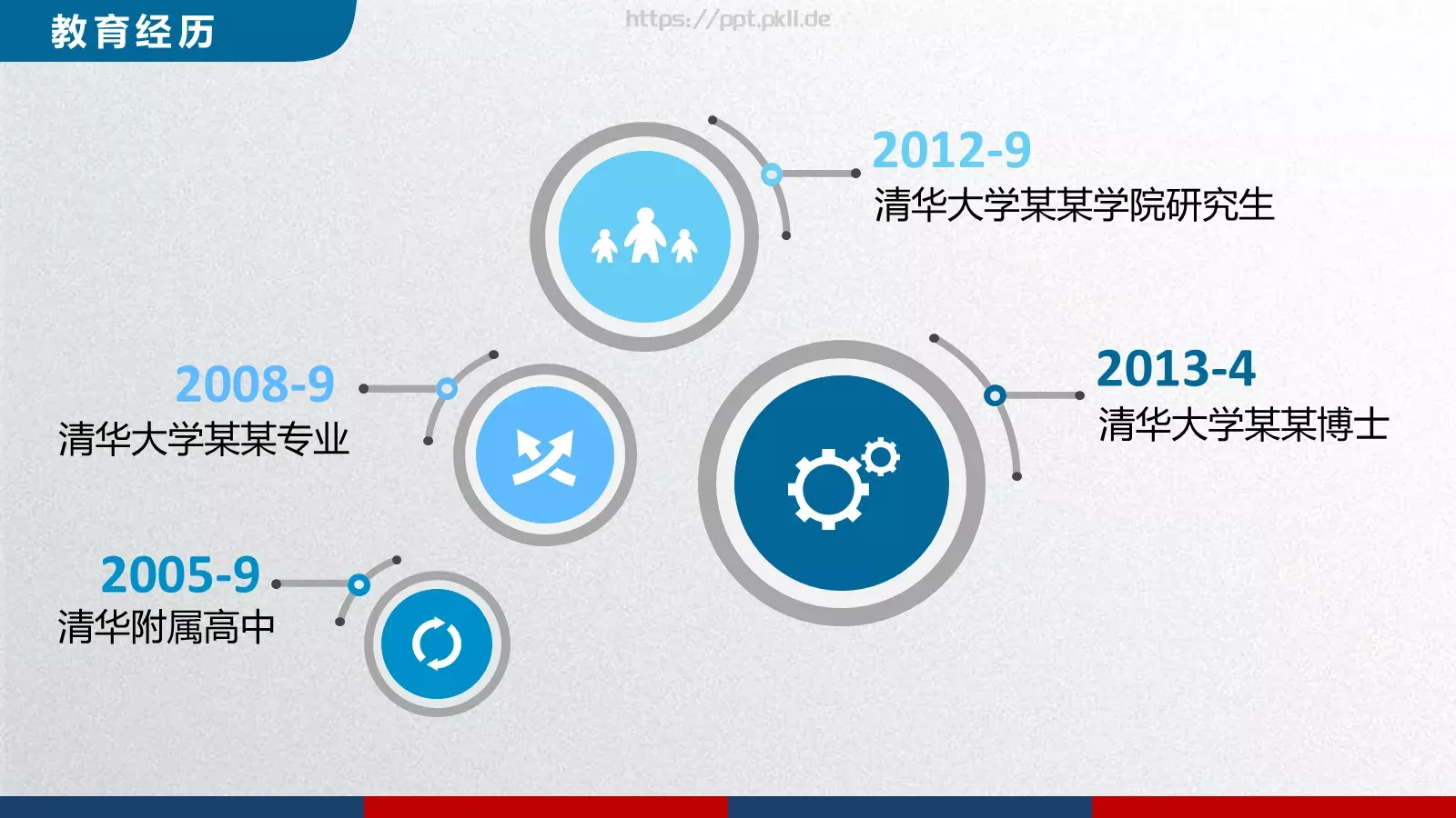 稳重个人简历求职竞聘PPT模板 第 6 页预览图