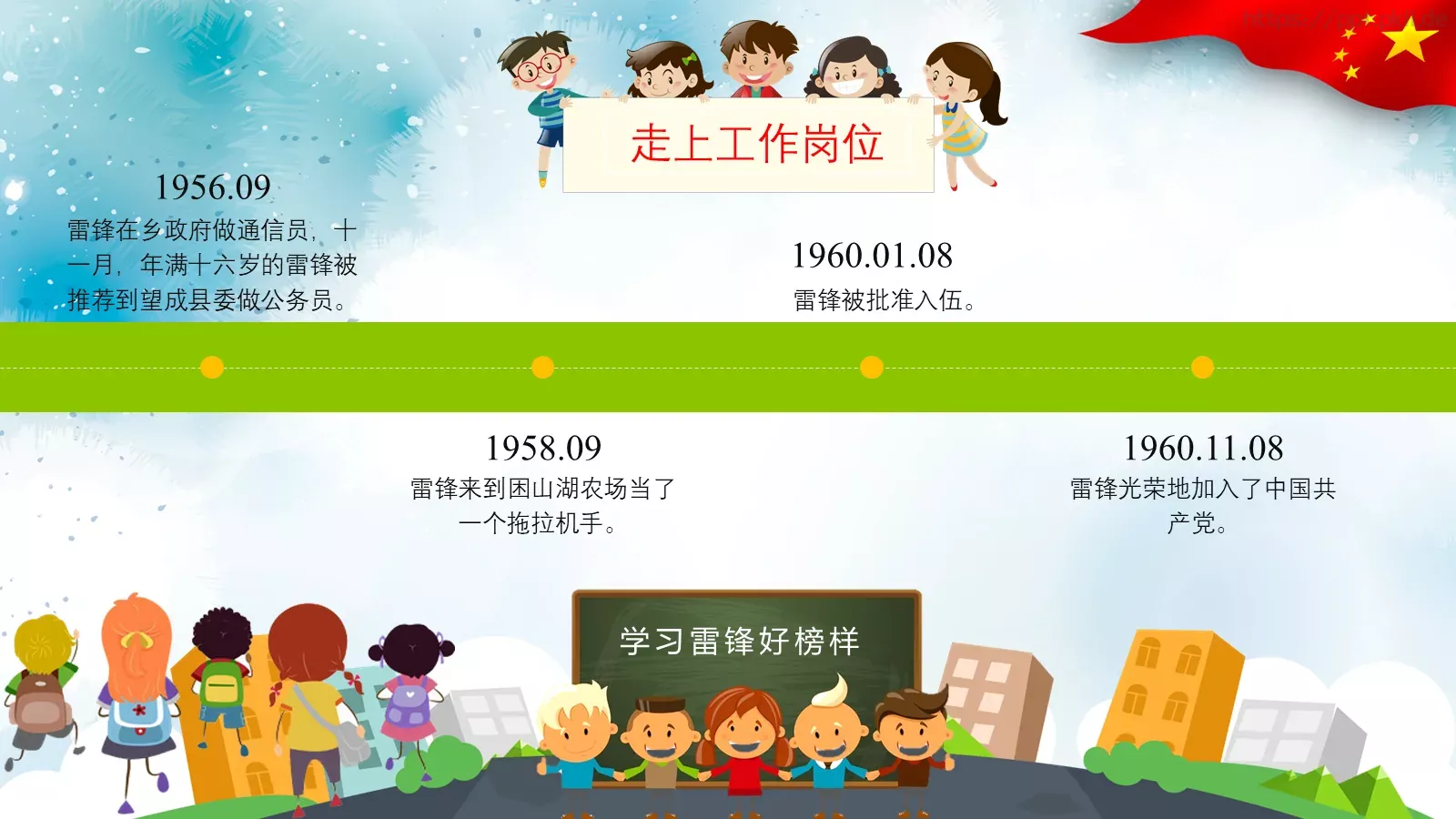 学习雷锋主题班会PPT模板 第 7 页预览图