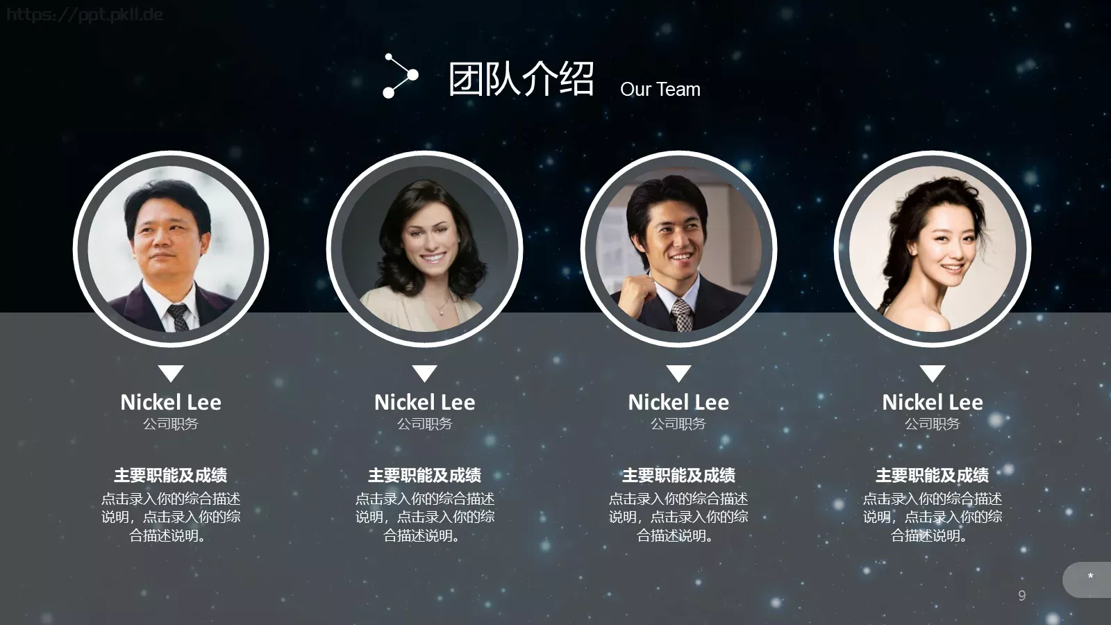 璀璨星空企业宣传通用PPT模板 第 9 页预览图