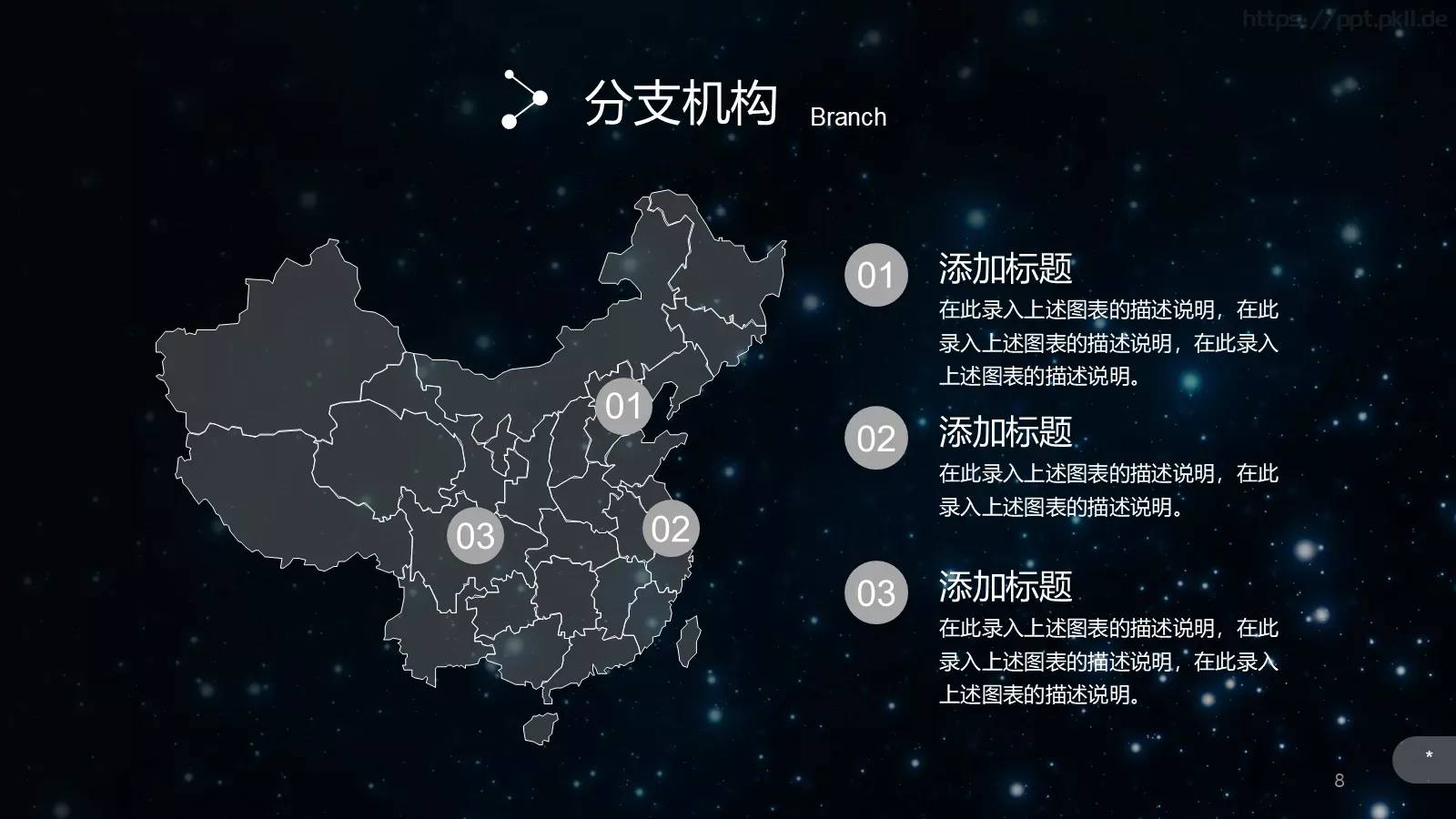 璀璨星空企业宣传通用PPT模板 第 8 页预览图