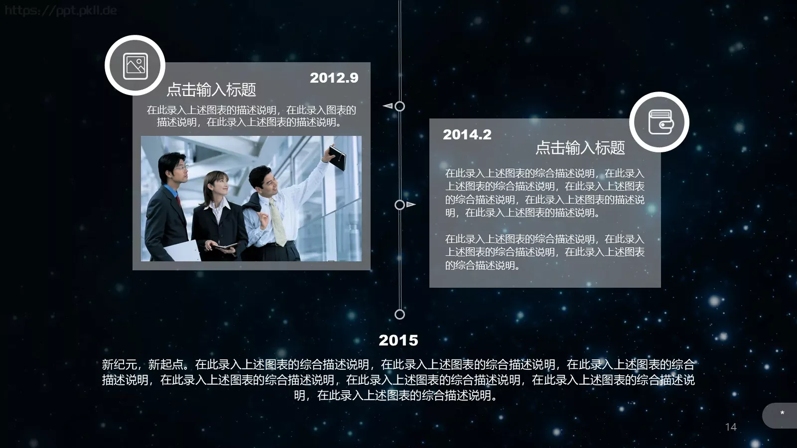 璀璨星空企业宣传通用PPT模板 第 14 页预览图